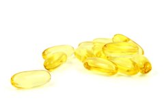 Kuvassa omega-3-rasvahappokapseleita.